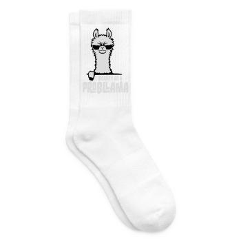 I Identify As A Probllama Cool Lama Problem Spruch - Tennis socks - white - Right