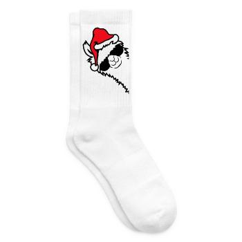 Llama Cool Lunettes de Soleil Père Noël Côté Chapeau - Chaussettes de tennis - blanc - Droite