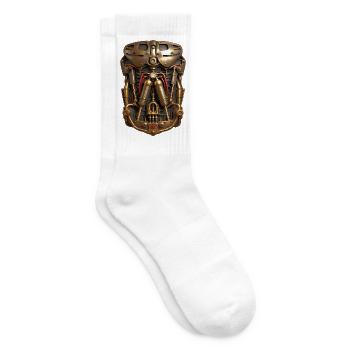 CYBORG ARMOR - steam punk'n'roll - Tennis socks - white - Right