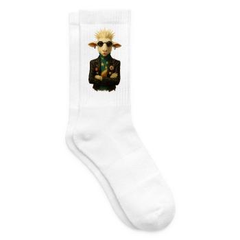 Punkgoat with star band - Tennis socks - white - Right