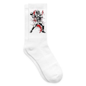 Quarterback im Blitzgewitter - Tennissocken - Weiß - Rechts