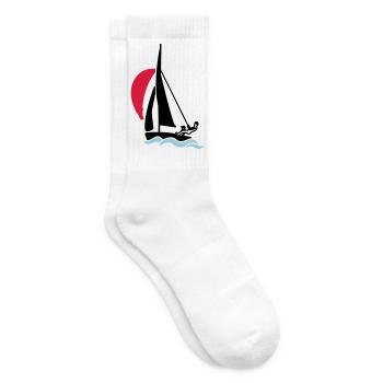 Jugend Segeljolle (420er 470er 505er) Segelboot - Tennissocken - Weiß - Rechts