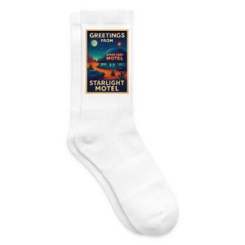 Starlight Motel Neon Desert Poster - Tennissocken - Weiß - Rechts