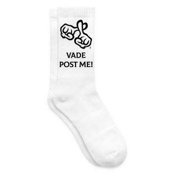 Vade Post Me! (Cross / Bible / Religion / 2C) - Tennis socks - white - Right
