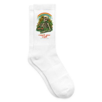 Recycle Your Garbage Garden Skeleton - Tennis socks - white - Right