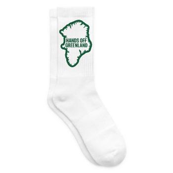 Hände weg von Grönland! - Grönland / Grønland - Tennissocken - Weiß - Rechts