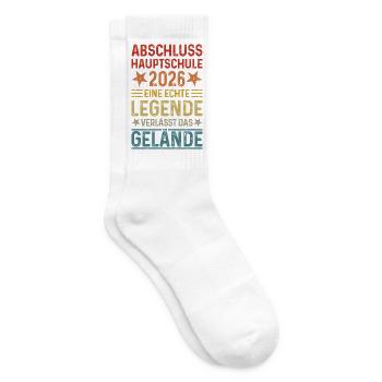 Remise des diplômes 2026 Hauptschule Hauptschulabschluss - Chaussettes de tennis - blanc - Droite