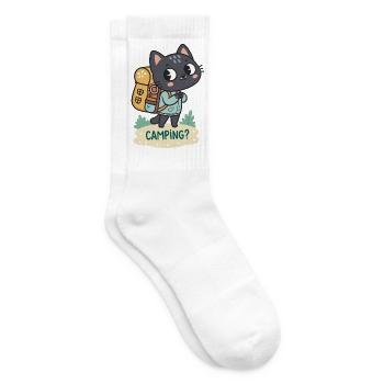 Cat Camper: Camping Adventure - Tennis socks - white - Right