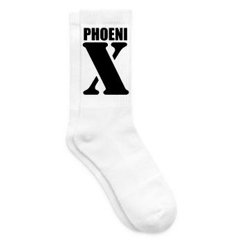 Phoenix – First Name Design | Minimal Typography - Tennissocken - Weiß - Rechts