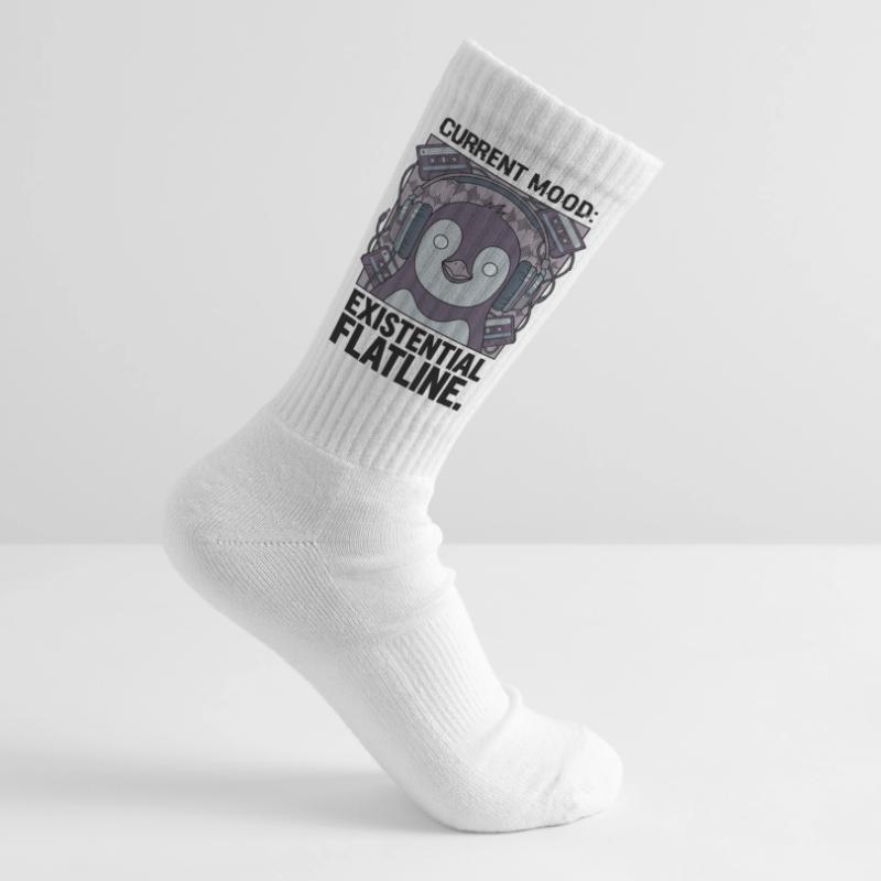 Current mood Existential zero line Tennis socks