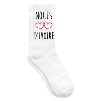 Hochzeitstag – Elfenbeinhochzeit (62 Jahre) - Tennissocken - Weiß - Rechts