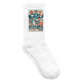 Manga Fish - Tennis socks - white - Right