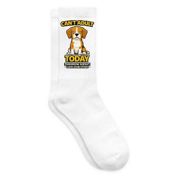 Beagle kann heute nicht erwachsen werden – Meme - Tennissocken - Weiß - Rechts