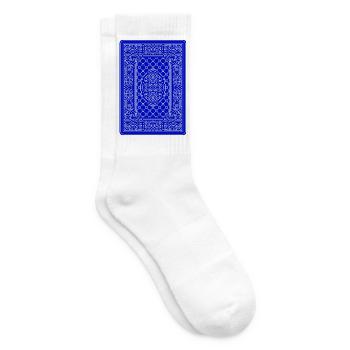 Geometric Playing Card Vector Art Blue - Tennis socks - white - Right