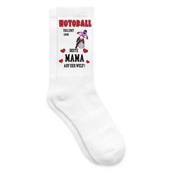 Motoball Beste Mama Mutter Muttertag Geburtstag - Tennissocken - Weiß - Rechts
