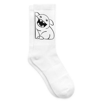 Petit monstre mignon - Chaussettes de tennis - blanc - Droite
