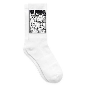 No Drama Llama Cool Alpaka Comic - Tennissocken - Weiß - Rechts