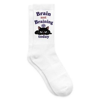 Brain Not Braining Today - Tennissocken - Weiß - Rechts