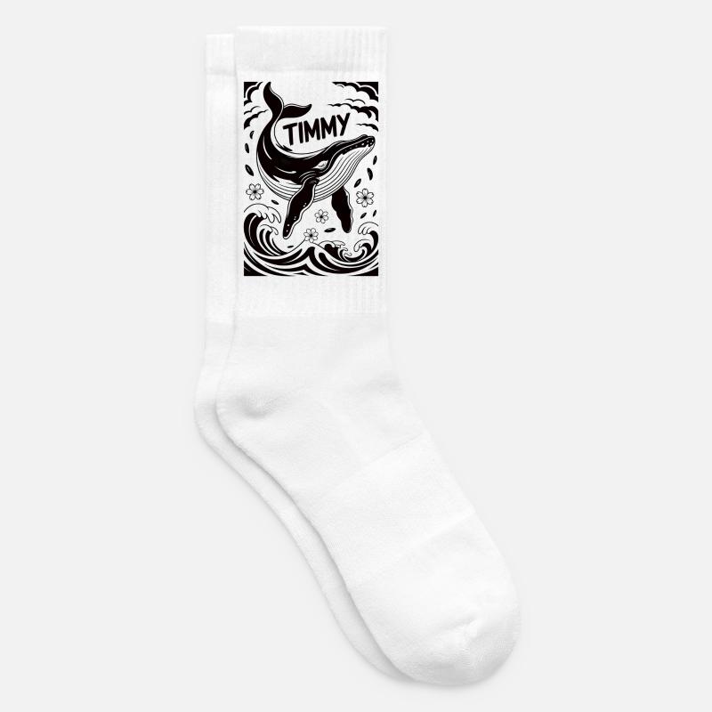 Timmy la Baleine - Chaussettes de tennis - blanc