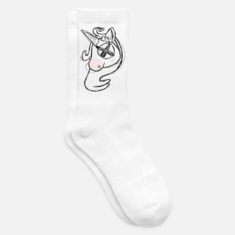 Dead Uni Grey - Tennis socks - white