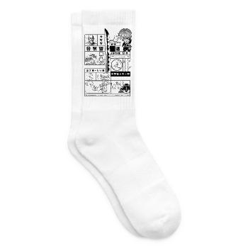 Big Budo Collage Aikido Ueshiba OSensei Katana - Tennis socks - white - Right