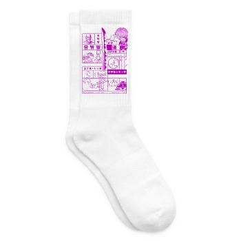 Big Budo Collage Aikido Ueshiba OSensei Katana - Tennis socks - white - Right