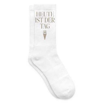 Einschulung 2026 Heute ist der Tag - Tennissocken - Weiß - Rechts
