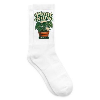 Infirmière de plantes de garde, pépinière intérieure, Anthuri - Chaussettes de tennis - blanc - Droite