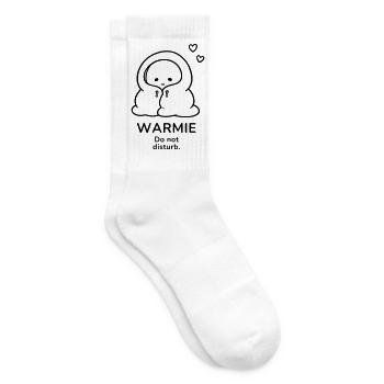 Warmie – Do Not Disturb | Cozy Blanket Mood - Tennissocken - Weiß - Rechts