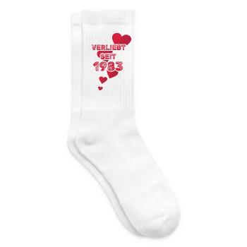 Jahr 1983 - Tennissocken - Weiß - Rechts