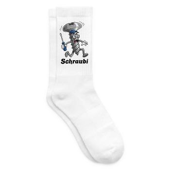 Schraubi Werkstattheld - Tennissocken - Weiß - Rechts