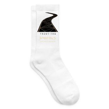 Trust the Journey Motivational Road Design - Tennissocken - Weiß - Rechts