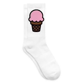 Eiscreme Waffel Icon - Tennissocken - Weiß - Rechts
