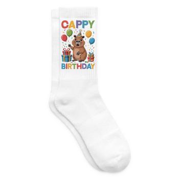 Life is Better with Capybaras - Süßes Nagetier - Tennissocken - Weiß - Rechts