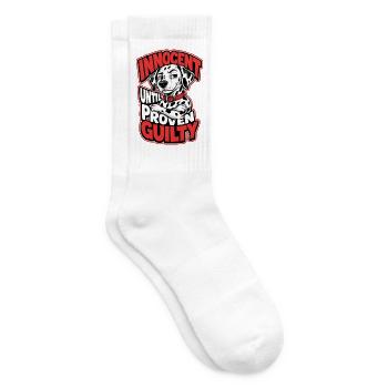Dalmatiner - Tennissocken - Weiß - Rechts