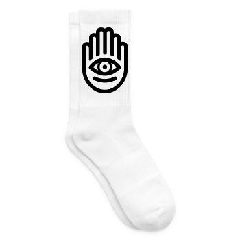 hand of Fatma Hamsa - Tennis socks - white - Right
