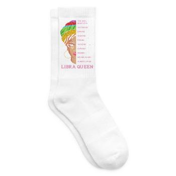 Zodiac sign Libra - Tennis socks - white - Right