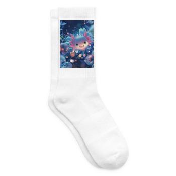 Poisson féerique des abysses axolotl - Chaussettes de tennis - blanc - Droite