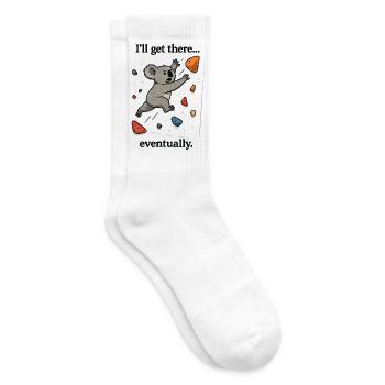 Koala Bouldering Dyno Jump – I'll get there - Tennis socks - white - Right
