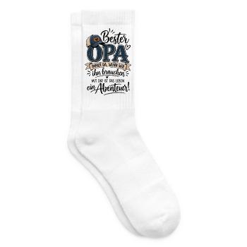 Bester Opa – Immer da, wenn wir ihn brauchen - Tennissocken - Weiß - Rechts