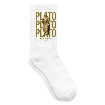 Plato – Know Yourself - Tennissocken - Weiß - Rechts