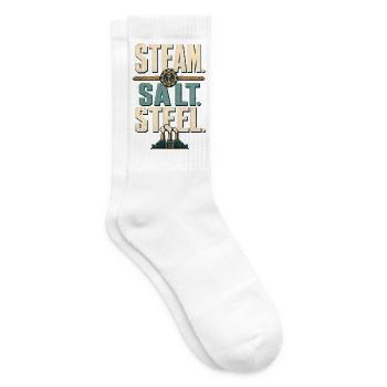 Steampunk Pirate Steam Salt Steel, Everyday Corsai - Tennissocken - Weiß - Rechts