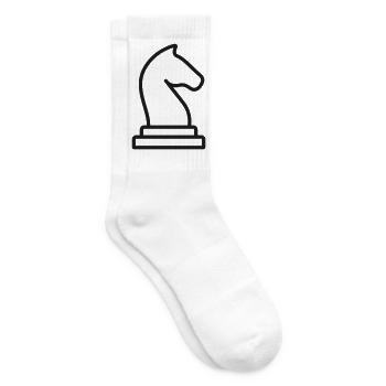 Symbol der Schachritterfigur - Tennissocken - Weiß - Rechts