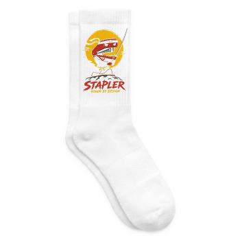Stapler Honor by Design – Tacker Samurai Humor - Tennissocken - Weiß - Rechts