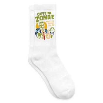 Caffeine Zombie – Kaffee vor dem Aufstehen - Tennissocken - Weiß - Rechts