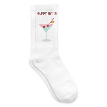 HAPPY HOUR. PAPA. VATERTAG. FROHER VATERTAG. - Tennissocken - Weiß - Rechts