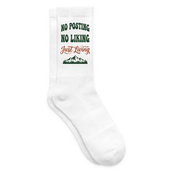Digital Detox Kein Beitrag Einfach Leben ohne Steckdose - Tennissocken - Weiß - Rechts