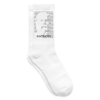 Sokrates ASCII-Porträt - Tennissocken - Weiß - Rechts