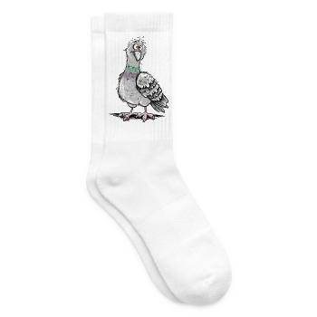 Lustige Taube Stadttaube Brieftaube Vogel Cartoon  - Tennissocken - Weiß - Rechts