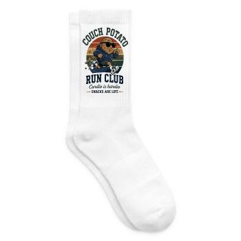 Couch Potato Run Club Retro - Tennissocken - Weiß - Rechts